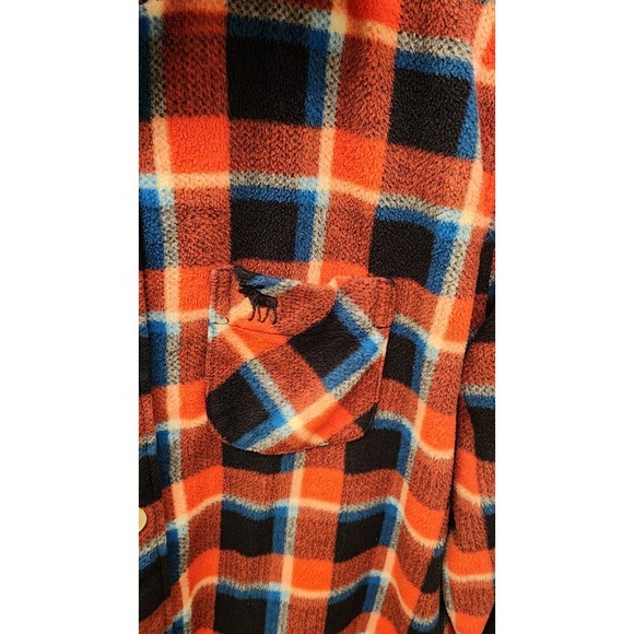 Boys Abercrombie Kids Plaid Flannel Shirt Size 15/16 Button Down Long Sleeve - Picture 4 of 4